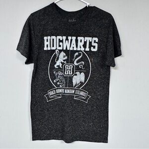 Harry Potter | Hogwarts Gray Tee, white graphics, S